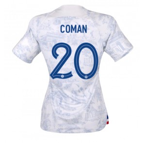 Frankrig Kingsley Coman #20 Udebanetrøje Dame VM 2022 Kort ærmer